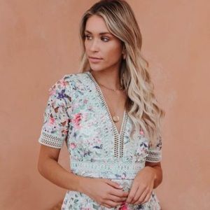 VICI - Green Garden Crochet Dress